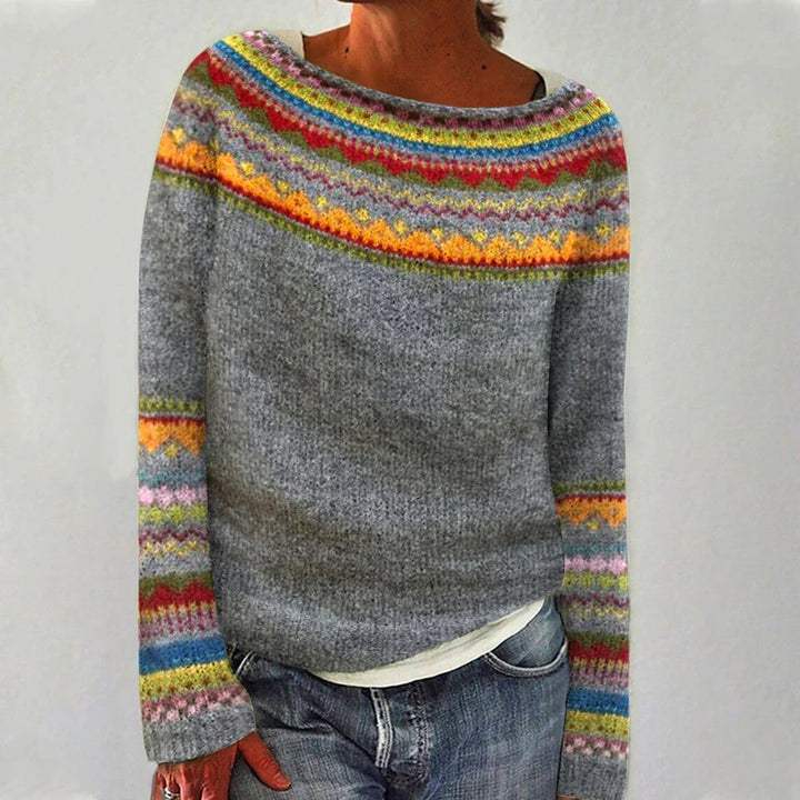 Jazmine | Pull-over rétro-hivernal en laine