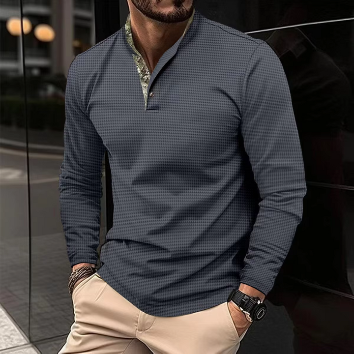 AARON – Polo élégant à manches longues pour hommes