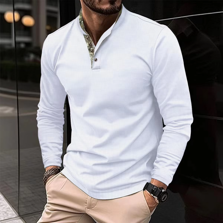 AARON – Polo élégant à manches longues pour hommes
