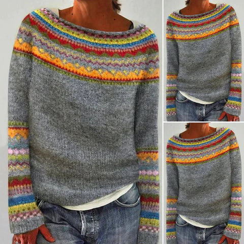 Jazmine | Pull-over rétro-hivernal en laine