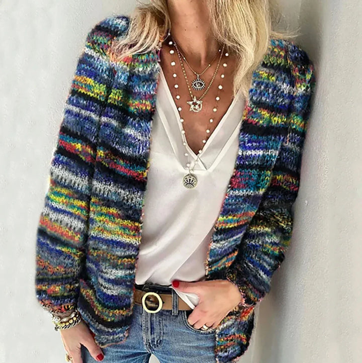 Julia |Veste en tricot coloré pour femmes